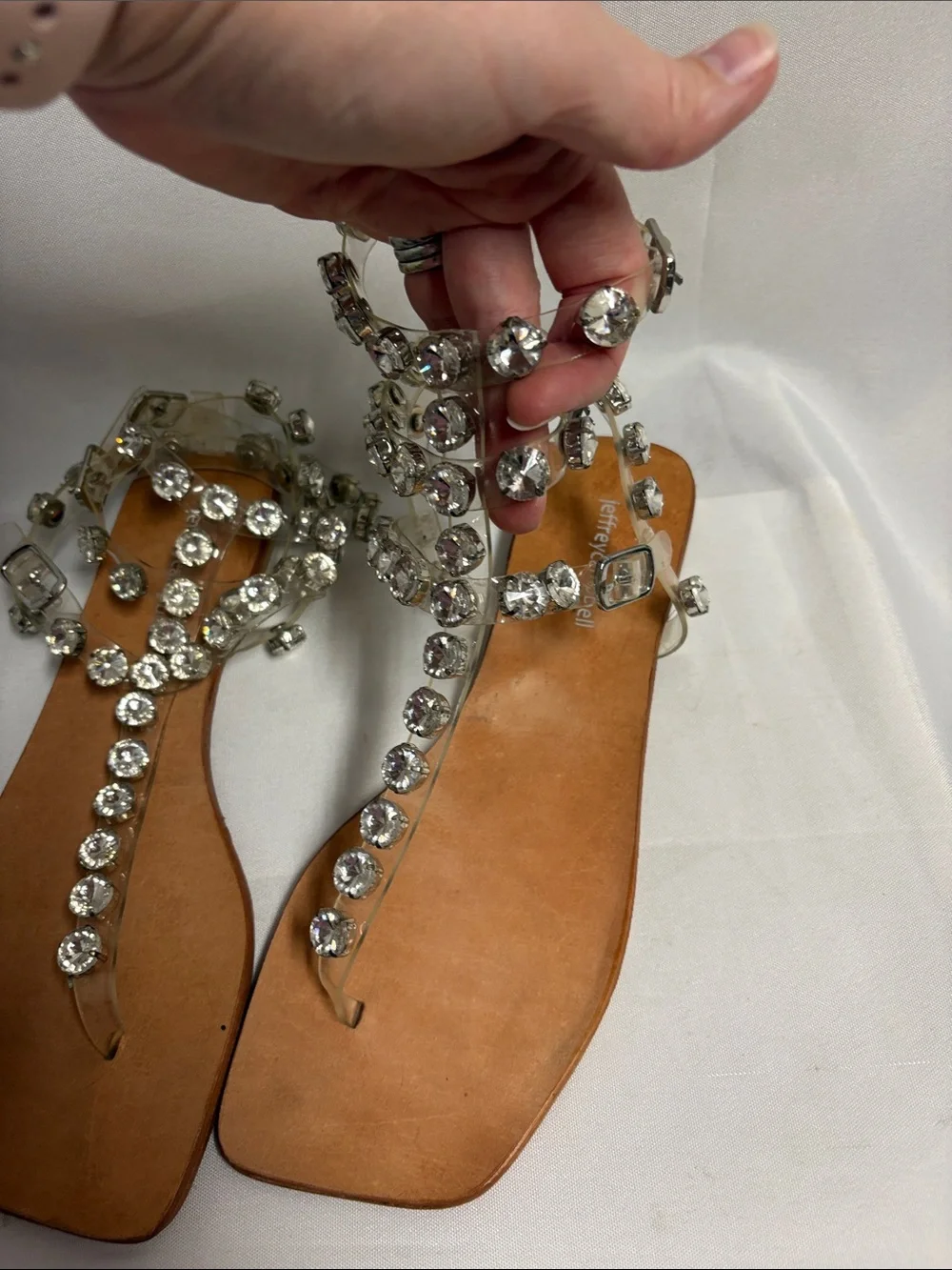 Jeffrey Campbell accent clear rhinestone
